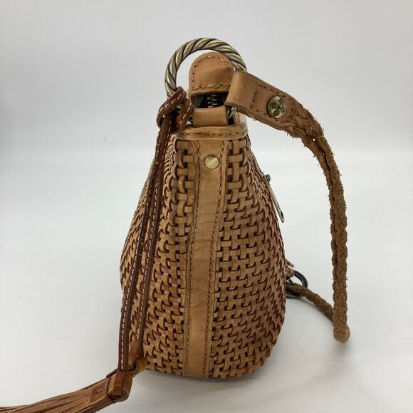 Patricia Nash (SMALL) brown leather basket weave (ASIS) - Picture 7 of 10